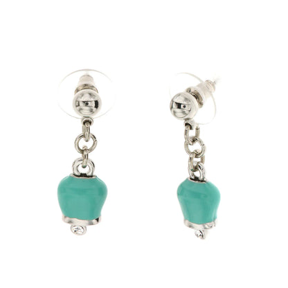 AMO CAPRI - ORECCHINI CON CAMPANELLE PENDENTI MINI SMALTO TIFFANY PUNTO LUCE