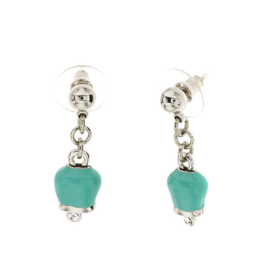 AMO CAPRI - ORECCHINI CON CAMPANELLE PENDENTI MINI SMALTO TIFFANY PUNTO LUCE