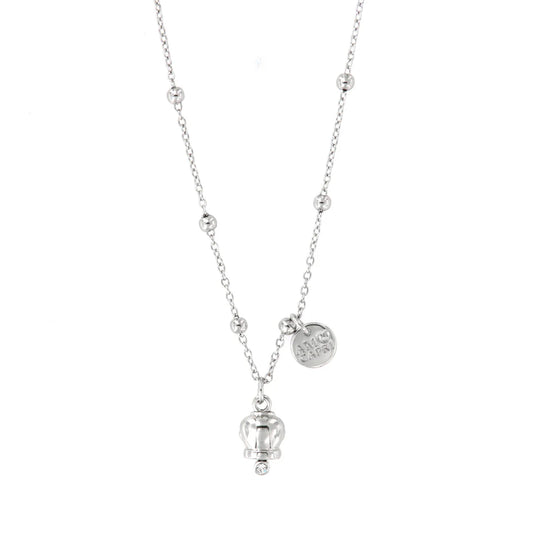 COLLANA METALLO RODIO CAMPANELLA RODIO