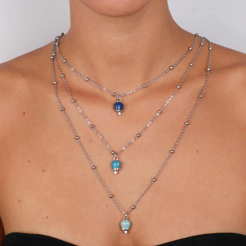 AMO CAPRI - MULTI-STRAND NECKLACE THREE BELLS