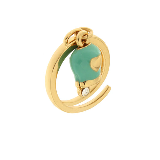 ANELLO METALLO DORATO CAMPANELLA TIFFANY CUORE