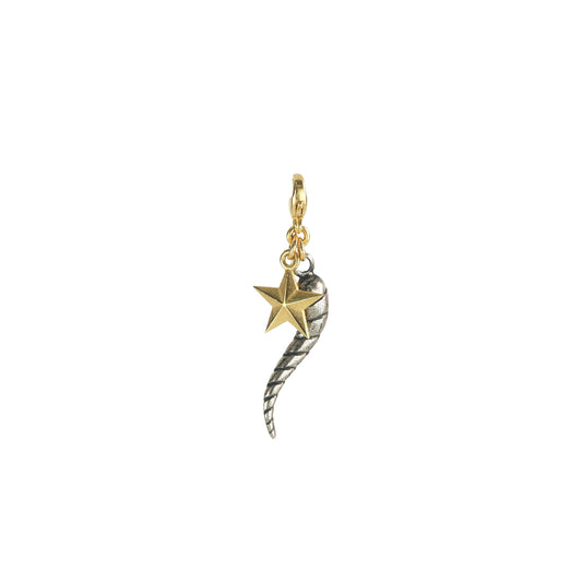 MAMAN ET SOPHIE - CHARM ARGENTO DORATO CON CORNO E STELLA