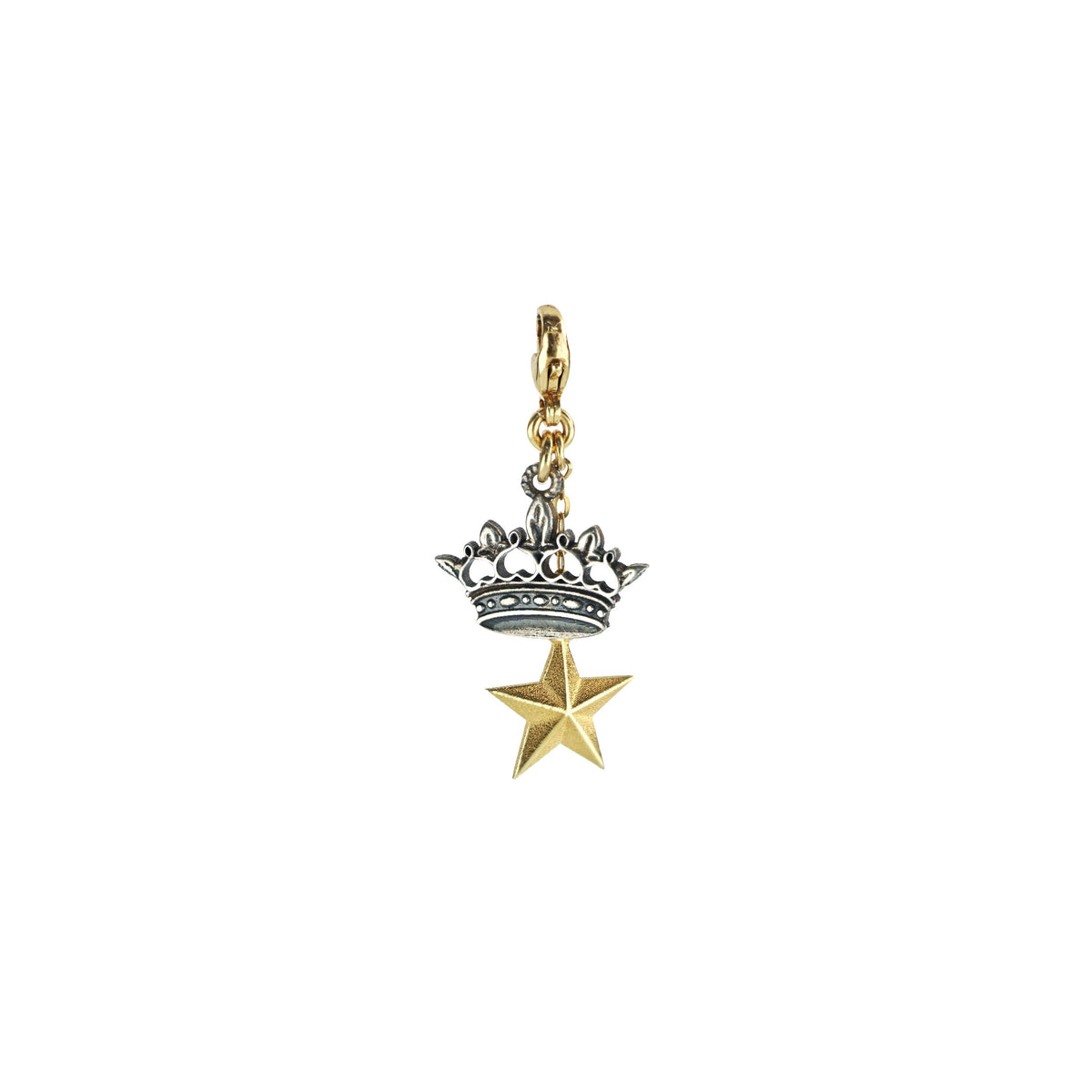 MAMAN ET SOPHIE - CHARM ARGENTO DORATO CON CORONA E STELLA