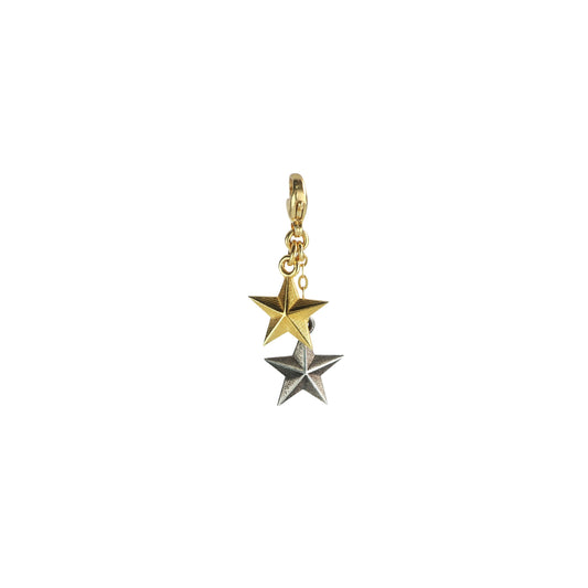 MAMAN ET SOPHIE - CHARM ARGENTO DORATO CON STELLINE