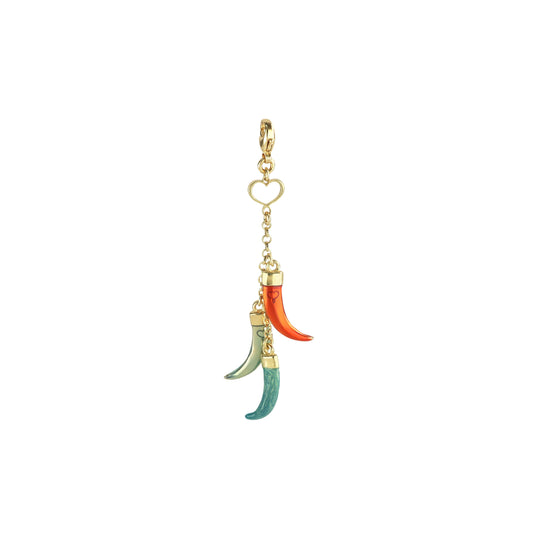 MAMAN ET SOPHIE - CHARM ARGENTO DORATO CON ZANNE SMALTATE