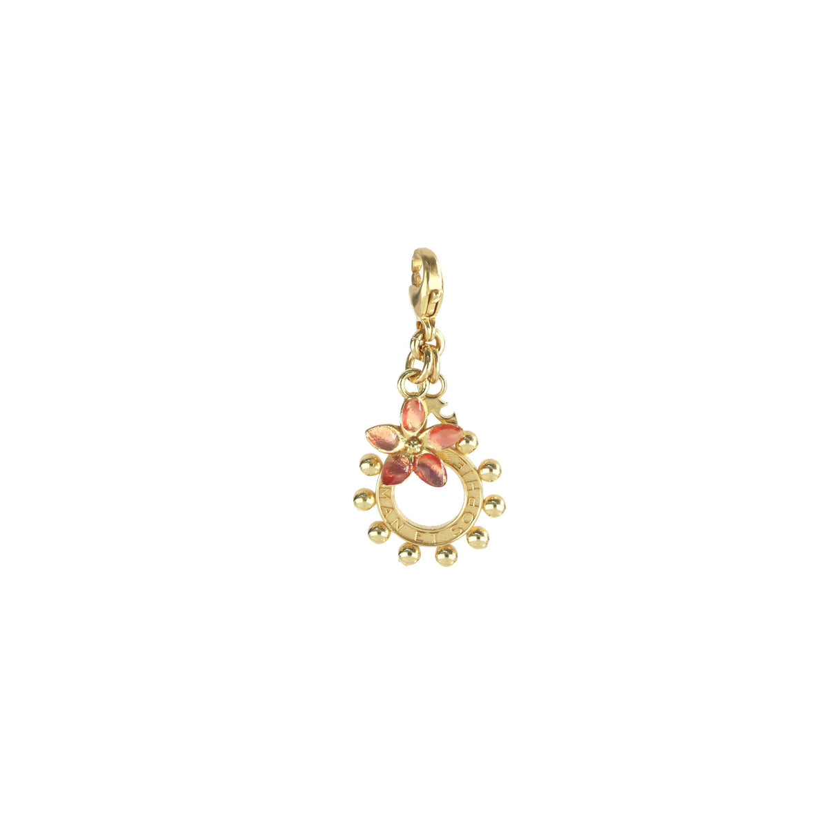 MAMAN ET SOPHIE - CHARM ARGENTO DORATO CON FIORE E CERCHIO