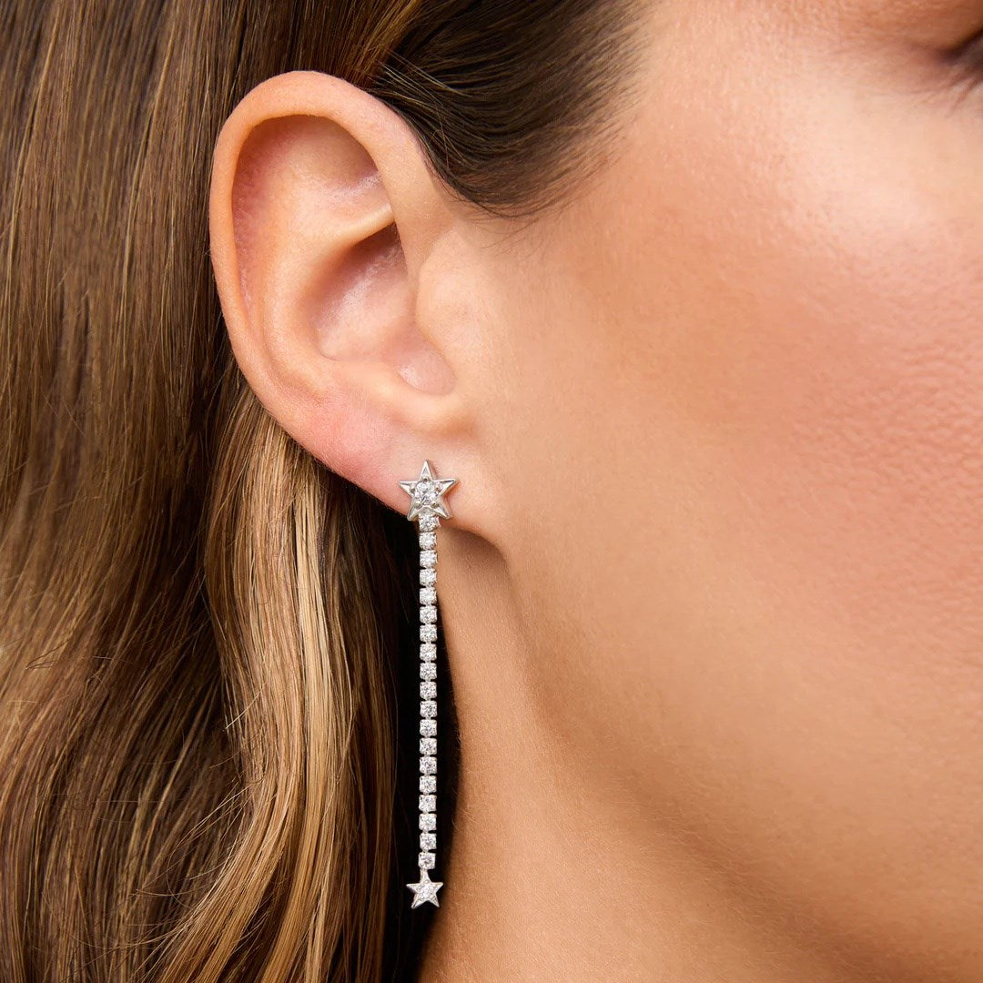 VALENTINA FERRAGNI - ORECCHINI PENDENTI ZIRCONI CON STELLA