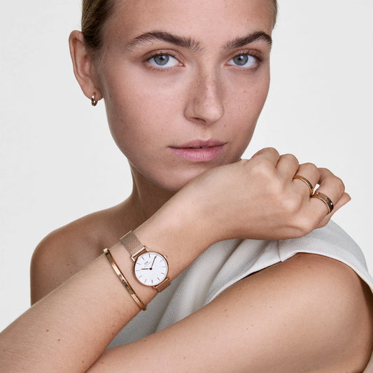 OROLOGIO PETITE MELROSE 36MM CINTURINO MAGLIA MILANO ROSE'