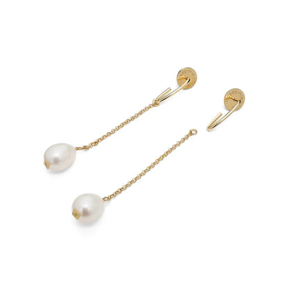 LDMO - ORECCHINI MADAME PERLE BAROCCHE E ARGENTO DORATO