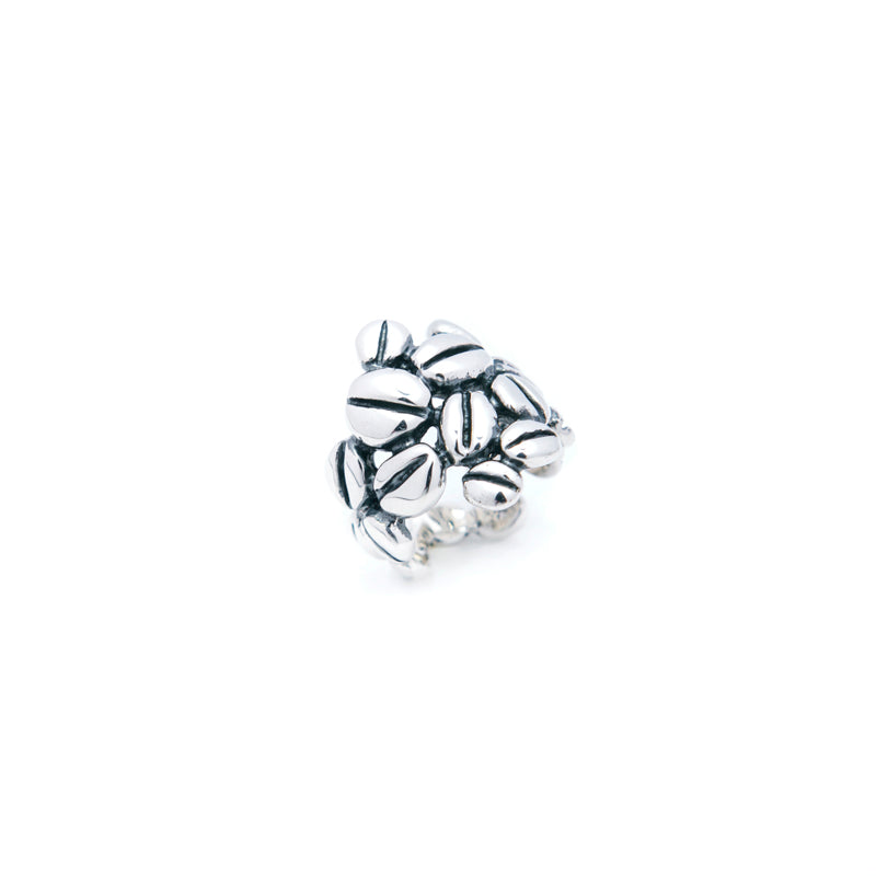 ANELLO CHICCHI DI CAFFE' IN ARGENTO