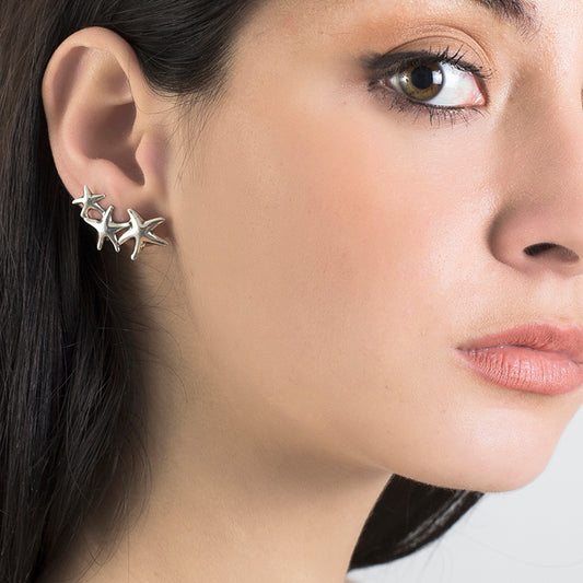 ORECCHINI STELLE LOBO ARGENTO E BRONZO