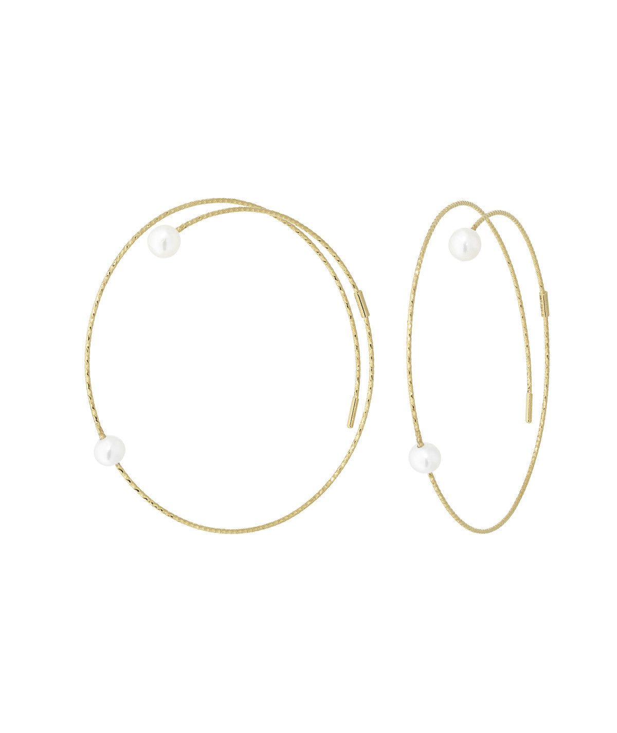 MAGIC WIRE - ORECCHINI CERCHI CON PERLE