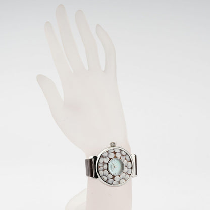 CAMEO ITALIANO - OROLOGIO PARTENOPE ACCIAIO RODIO CINTURINO MORO CAMEO MARGHERITE