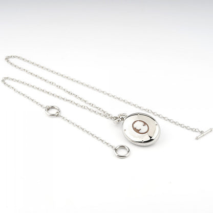 CAMEO ITALIANO - OROLOGIO PARTENOPE ACCIAIO RODIO PUTTO E FIORI