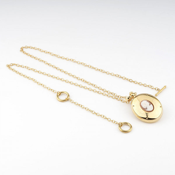 CAMEO ITALIANO - OROLOGIO PARTENOPE ACCIAIO DORATO TESTA E FIORI