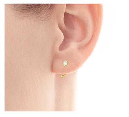 LE CARRE' - ORECCHINI ORO GIALLO PIETRA DI LUNA