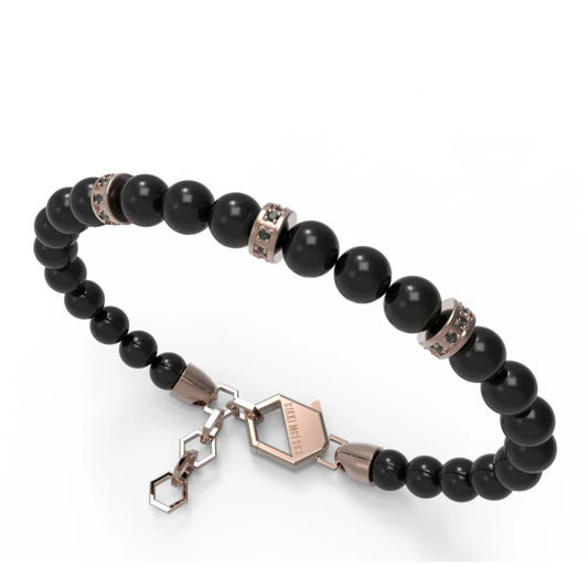 BIKKEMBERGS - BRACCIALE CERAMIC IN CERAMICACON NSERTI IN ACCIAIO