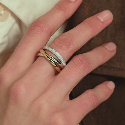 TI SENTO - ANELLO FASCIA IN ARGENTO CON ZIRCONI BIANCHI