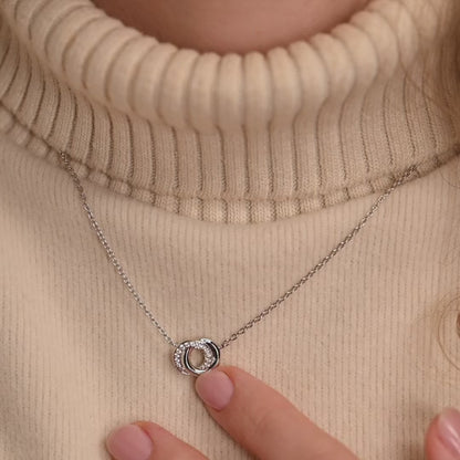 TI SENTO - COLLANA ARGENTO PENDENTE INFINITO ZIRCONI BIANCHI