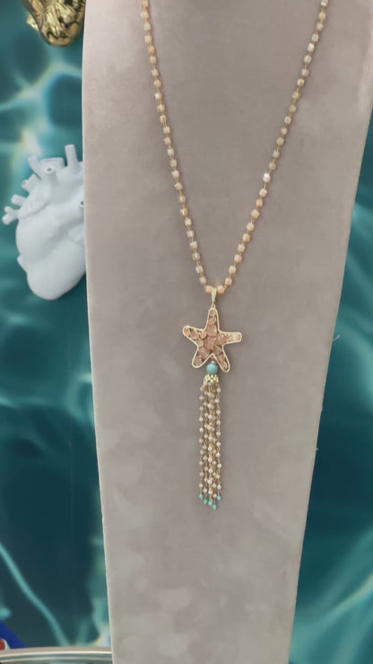 SICYLUI - COLLANA CON STELLA MARINA BEIGE