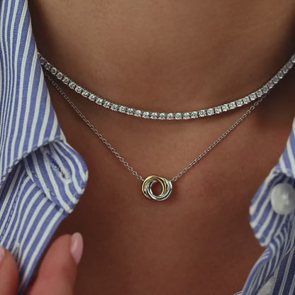 TI SENTO - COLLANA ARGENTO DORATO PENDENTE INFINITO