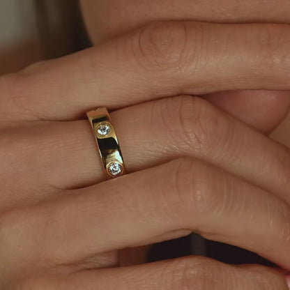 TI SENTO - ANELLO ARGENTO DORATO CON ZIRCONI BIANCHI