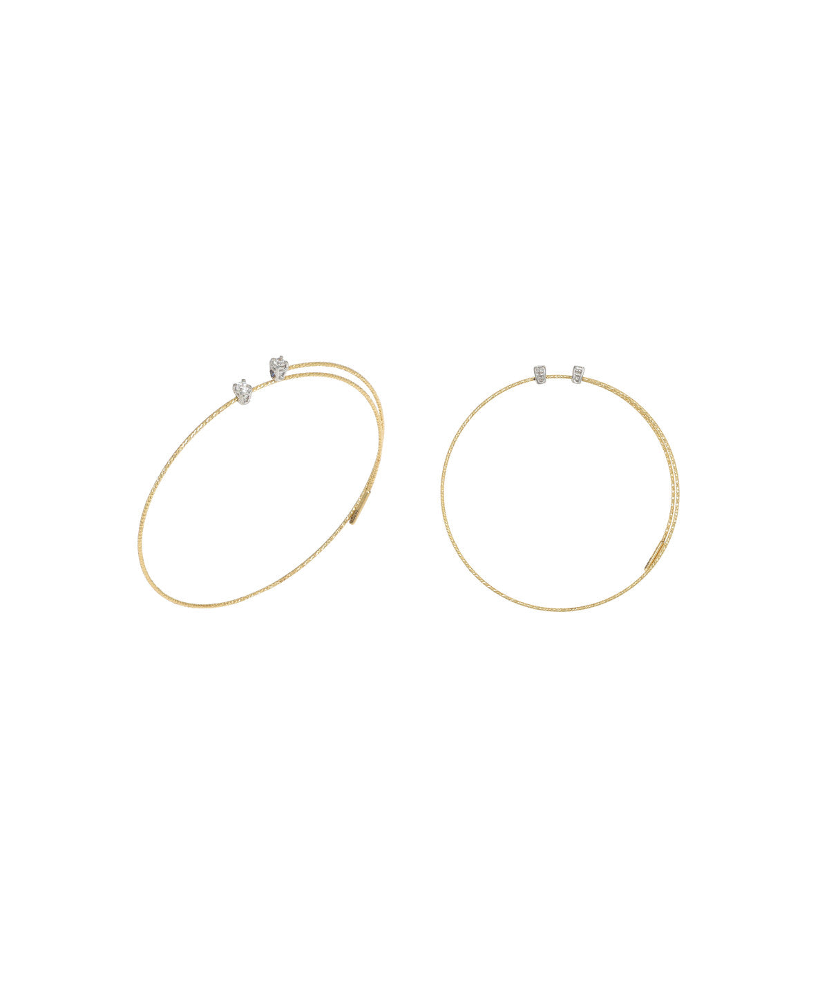 MAGIC WIRE - ORECCHINI CERCHI CON DIAMANTI