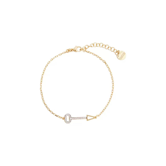 VALENTINA FERRAGNI - BRACCIALE CHIAVE GOLD CON ZIRCONI