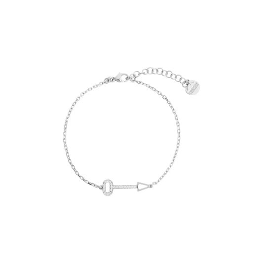 VALENTINA FERRAGNI - BRACCIALE CHIAVE SILVER CON ZIRCONI