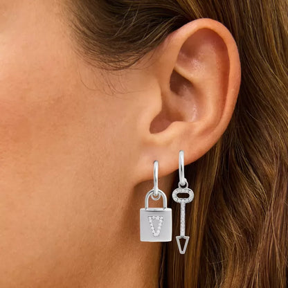 VALENTINA FERRAGNI - ORECCHINI CAPSULE LUCCHETTI SILVER